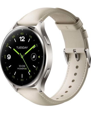 Смарт -години Xiaomi Watch 2 Titan BHR9306GL сірий корпус білий шкіряний ремінь (1093970)