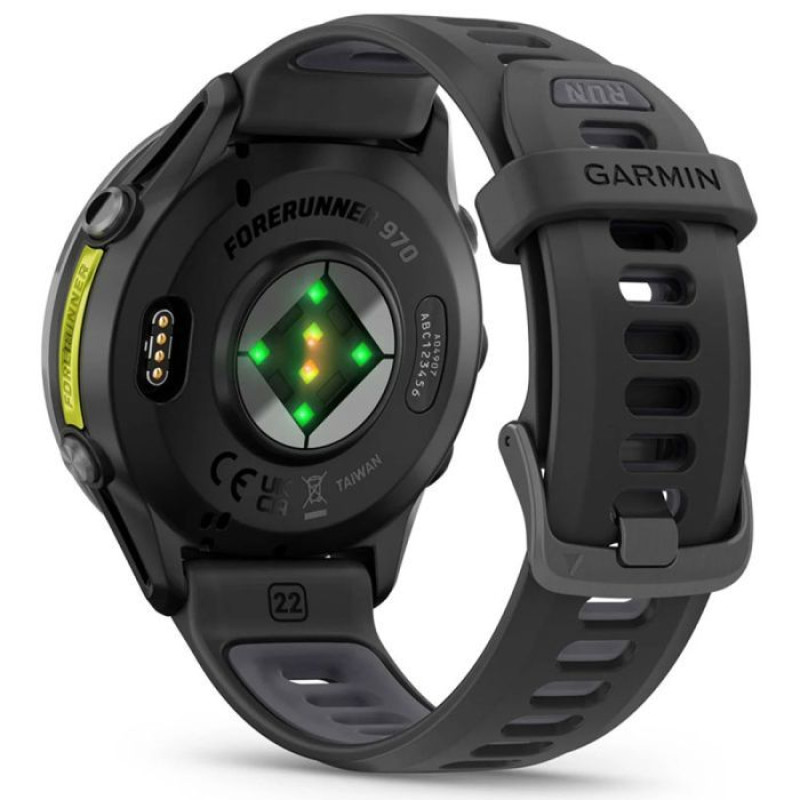 Смарт-годинник Garmin Forerunner 970 Carbon Gray DLC Titanium w.Black Case and Black/Translucent W.Band