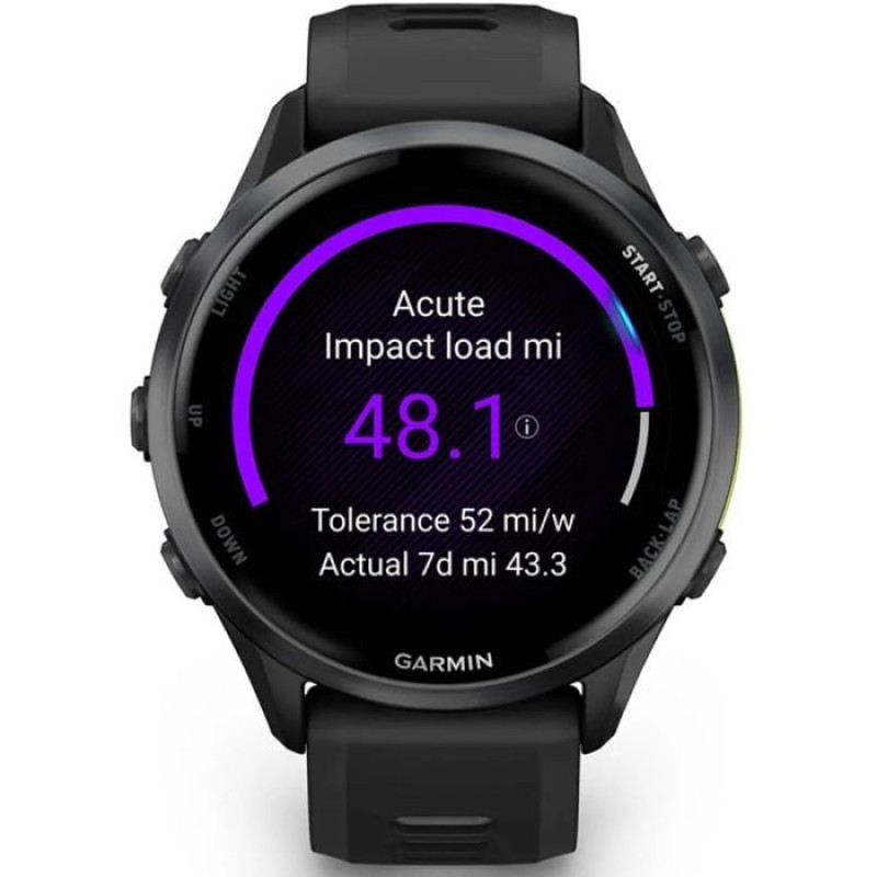 Смарт-годинник Garmin Forerunner 970 Carbon Gray DLC Titanium w.Black Case and Black/Translucent W.Band