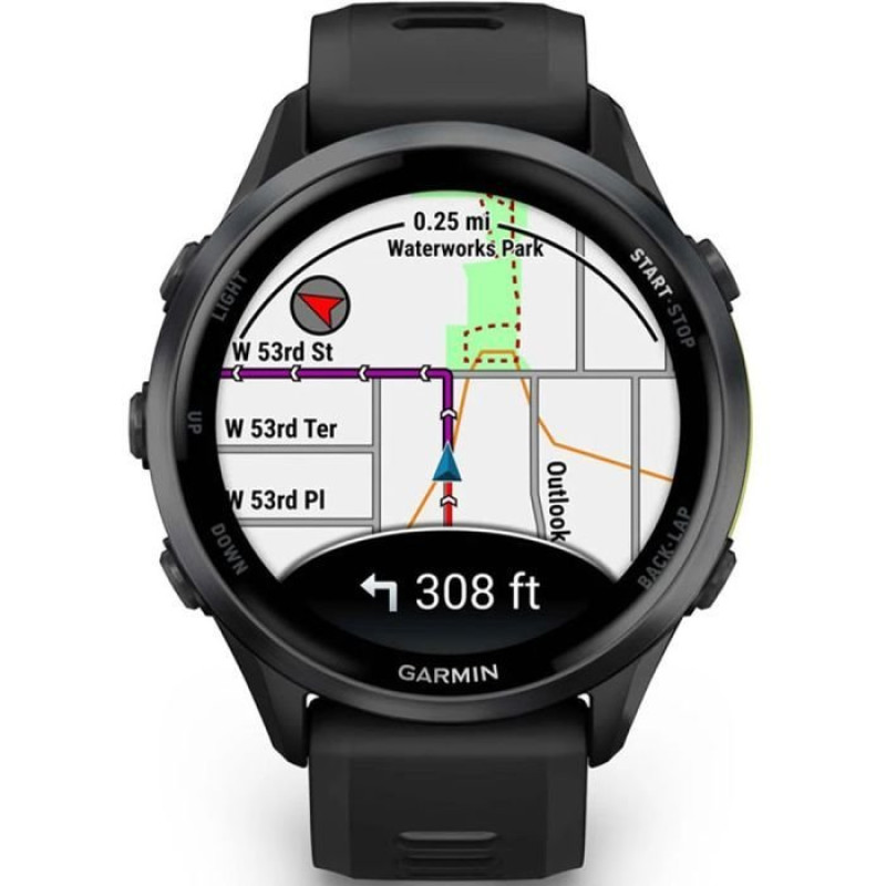 Смарт-годинник Garmin Forerunner 970 Carbon Gray DLC Titanium w.Black Case and Black/Translucent W.Band