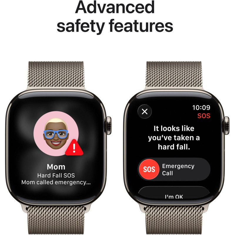 Смарт-годинник Apple Watch Series 11 GPS + Cellular 42mm Natural Tit.Case w.Natural Milanese Loop (MF8P4RK/A)