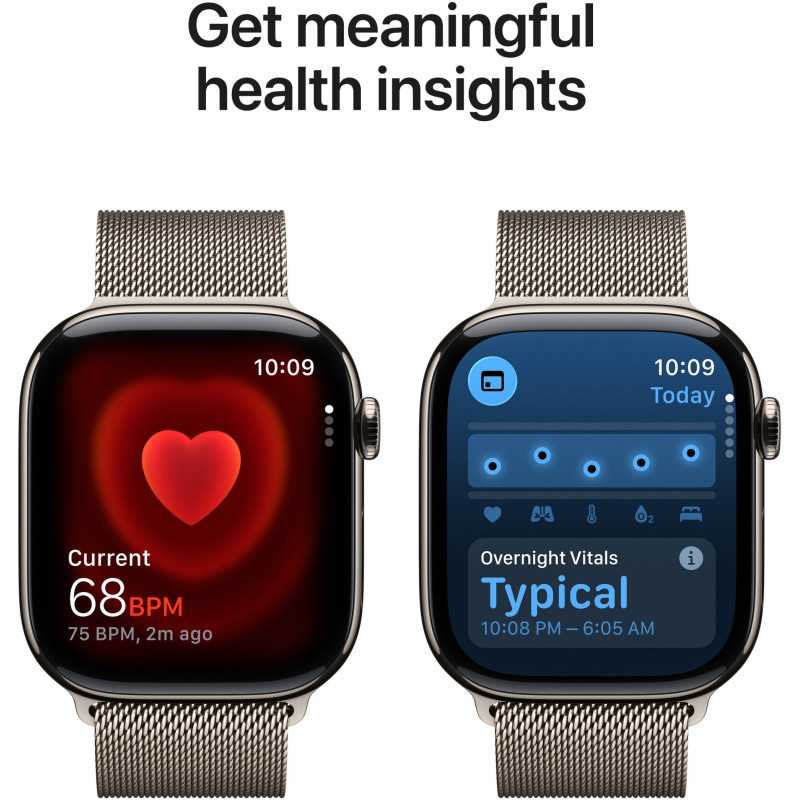 Смарт-годинник Apple Watch Series 11 GPS + Cellular 42mm Natural Tit.Case w.Natural Milanese Loop (MF8P4RK/A)