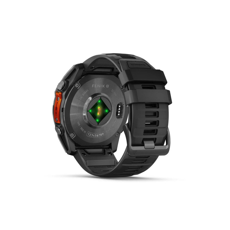 Смарт-годинник Garmin fenix 8 51mm, AMOLED, Glass/SS, SlateGray Steel/Black,BlkBnd, GPS (010-02905-00)