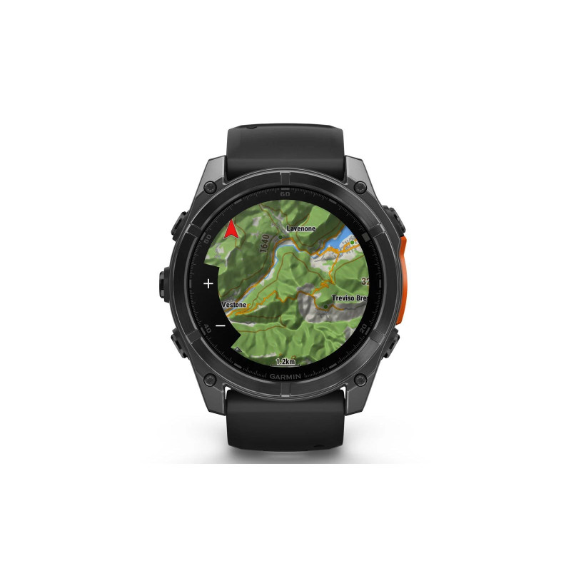 Смарт-годинник Garmin fenix 8 51mm, AMOLED, Glass/SS, SlateGray Steel/Black,BlkBnd, GPS (010-02905-00)