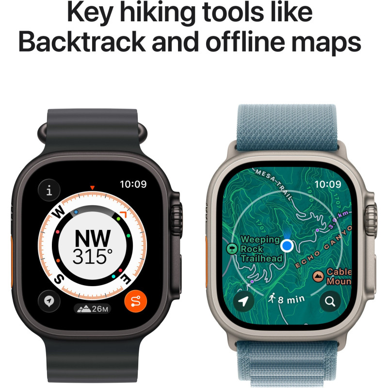 Смарт-годинник Apple Watch Ultra 3 GPS + Cellular 49mm Black Tit. Case w. Black Alpine Loop - Medium (MF0V4QP/A)