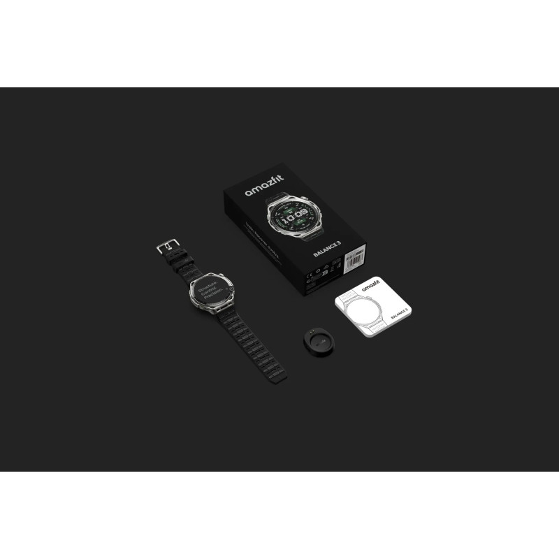 Смарт-годинник Amazfit Balance 3 Stainless Steel (W2566AP1N)
