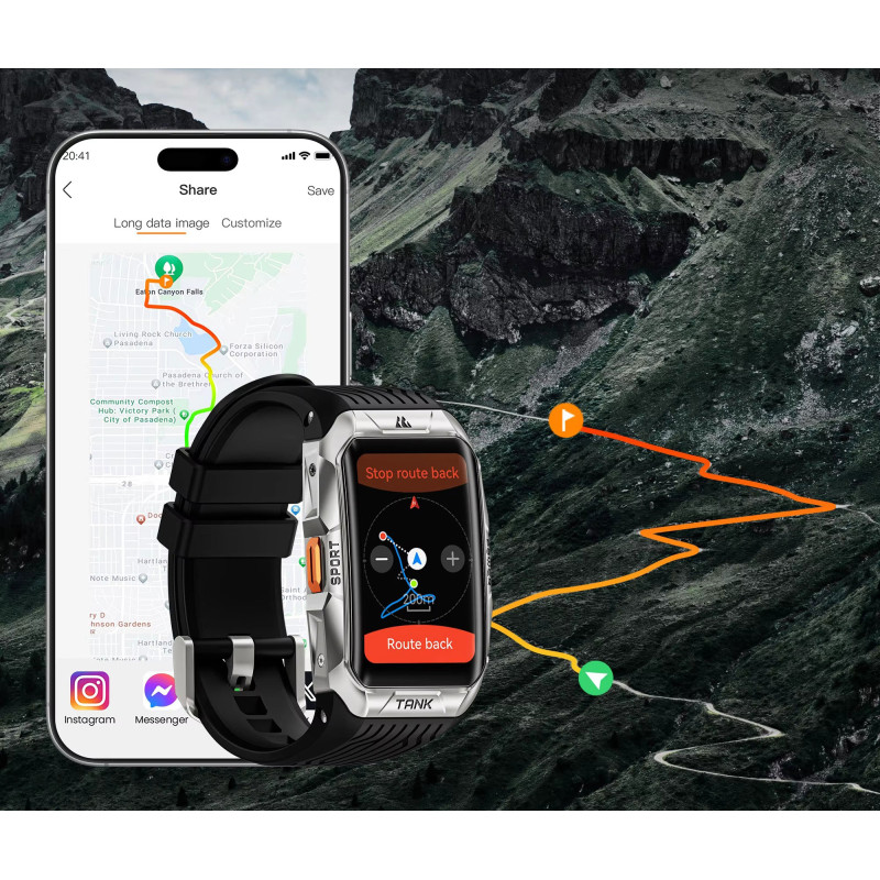 Смарт-годинник KOSPET TANK X2 ULTRA BLACK