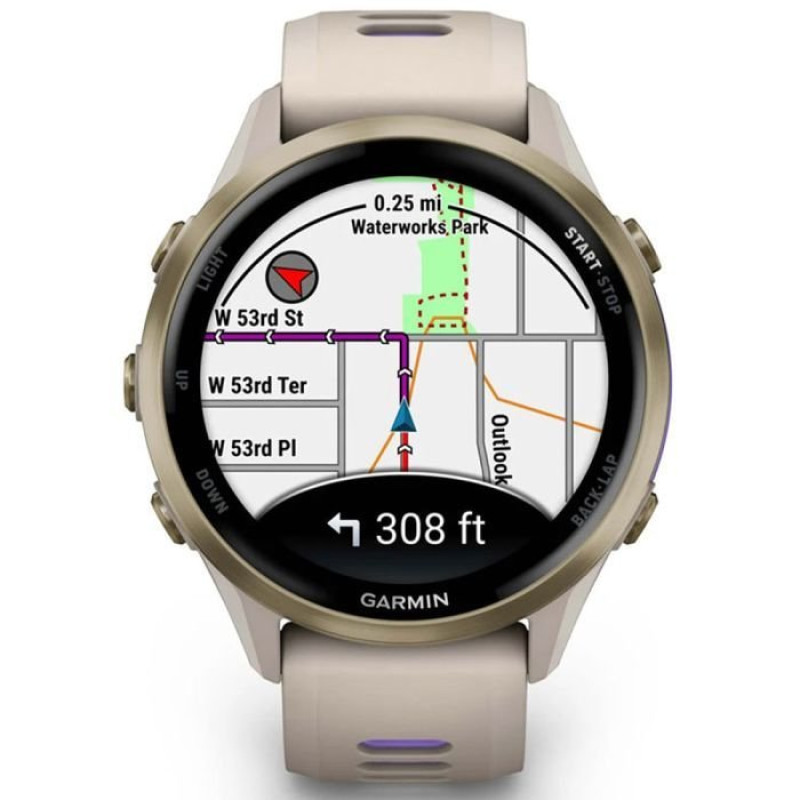 Смарт-годинник Garmin Forerunner 970 Soft Gold Titanium w.French GrayC.and French Gray/T.Indigo Band