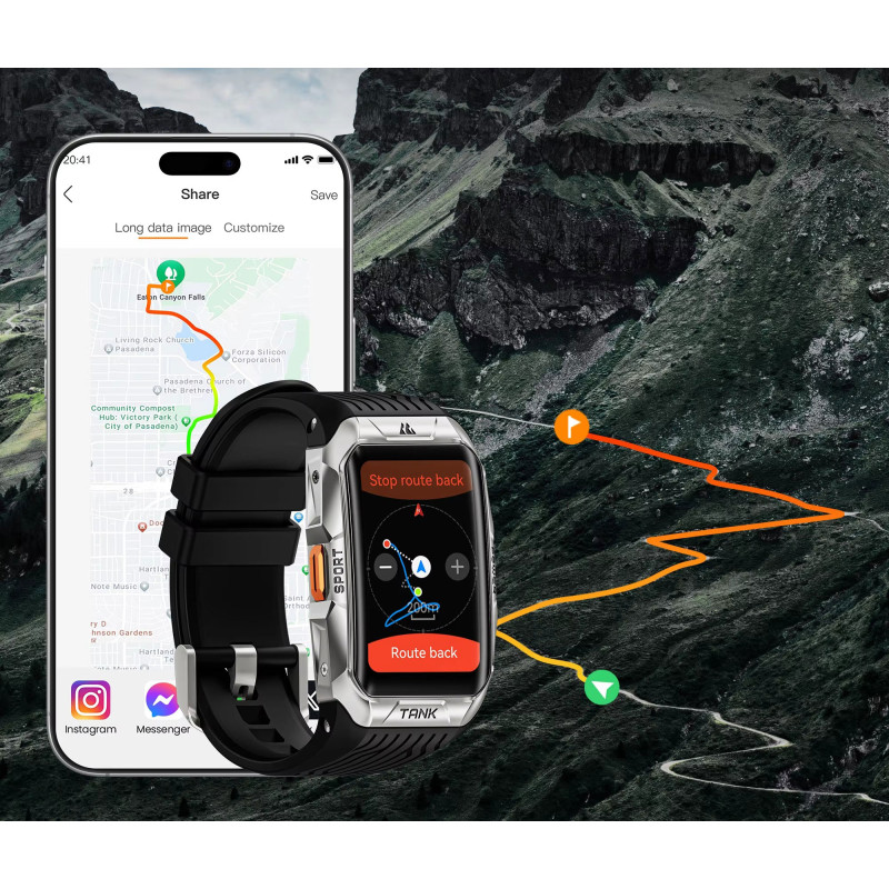 Смарт-годинник KOSPET TANK X2 ULTRA SILVER