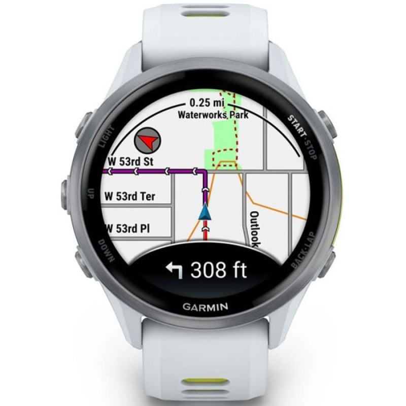 Смарт-годинник Garmin Forerunner 970 Titanium w. Whitestone Case та Whitestone/T. Amp Yellow Band (010-02969-11)