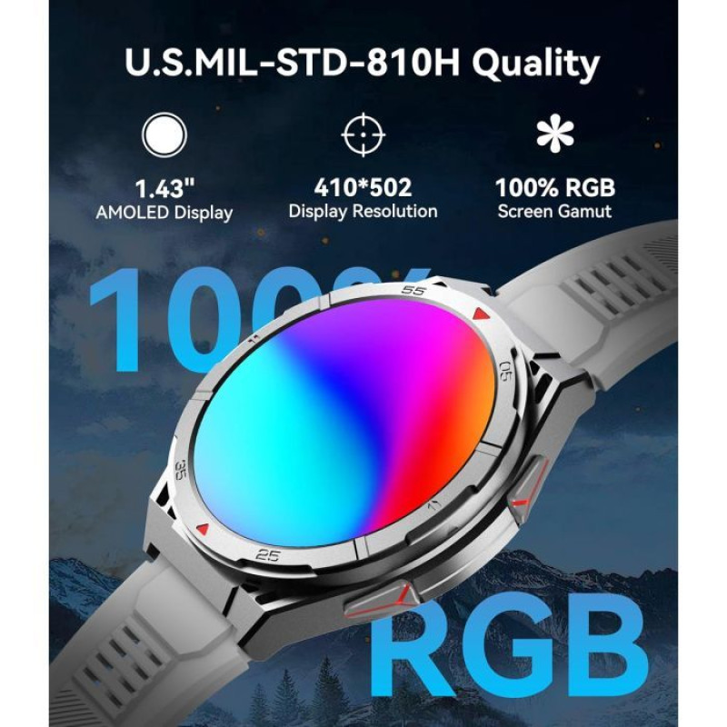 Смарт-годинник Oukitel BT12 Grey