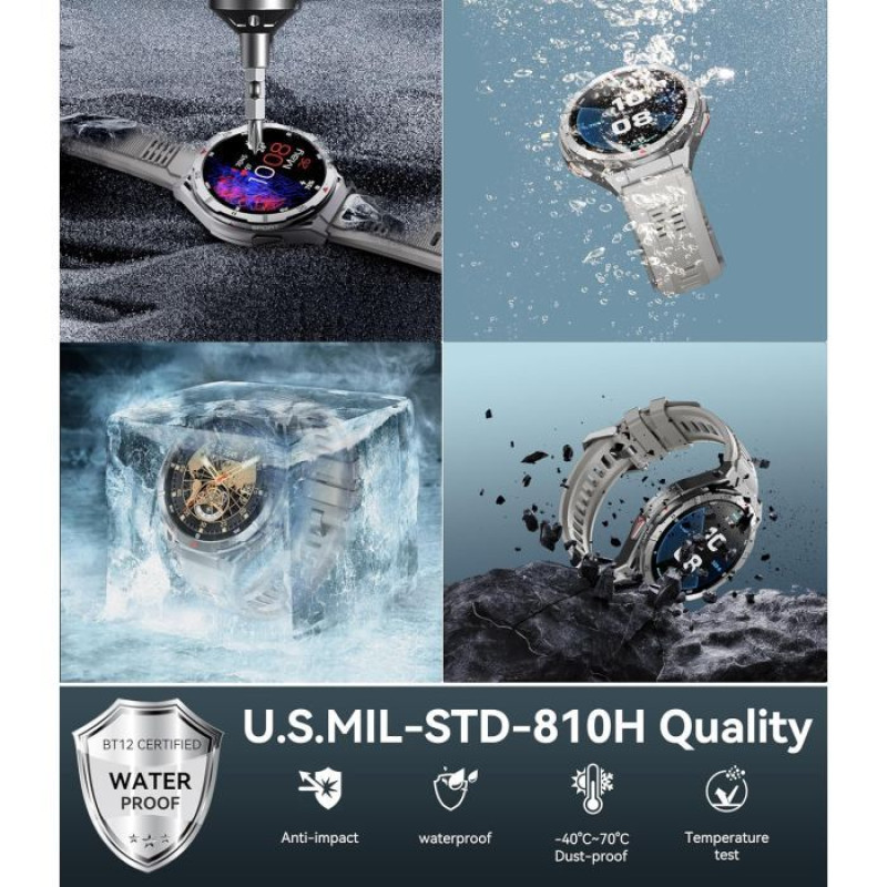 Смарт-годинник Oukitel BT12 Grey