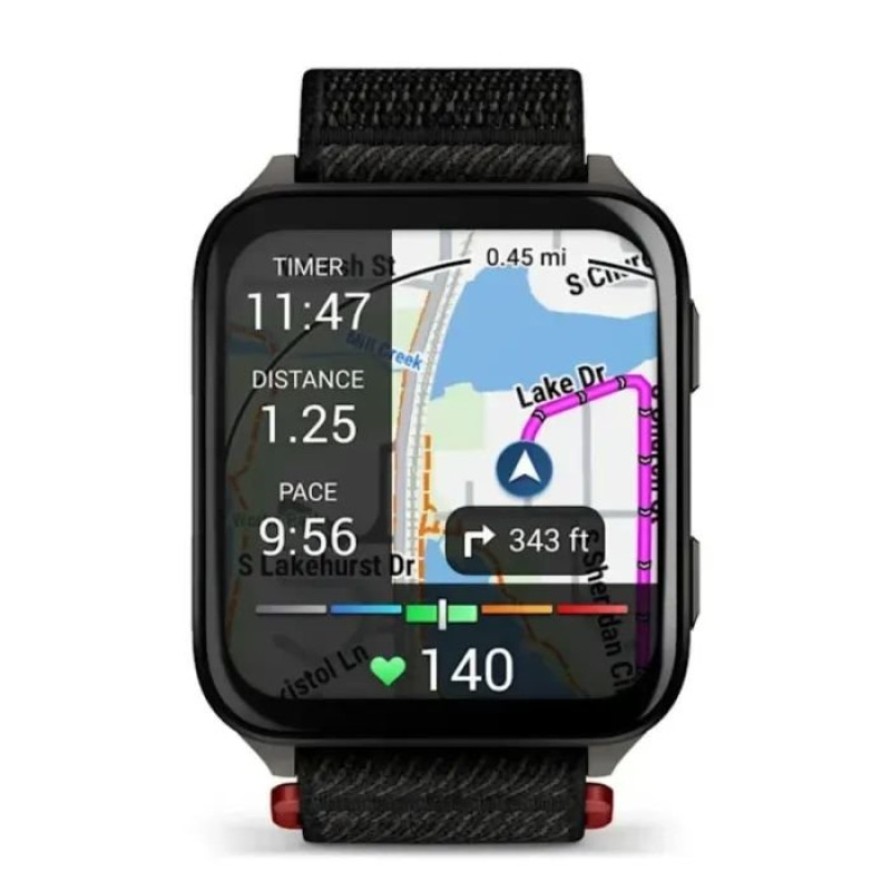 Смарт-годинник Garmin Venu X1 Black зі Slate Titanium Caseback and Black ComfortFit Nylon Band (010-02980-02)