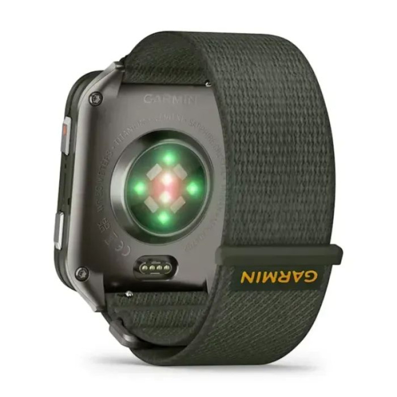 Смарт-годинник Garmin Venu X1 Moss with Titanium Caseback and Moss ComfortFit Nylon Band (010-02980-03)
