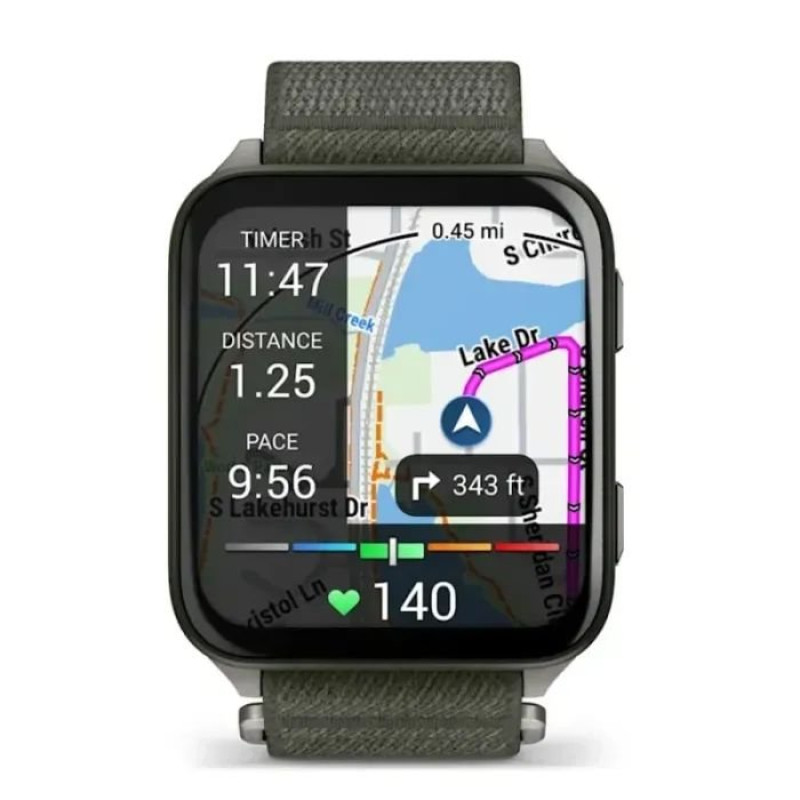 Смарт-годинник Garmin Venu X1 Moss with Titanium Caseback and Moss ComfortFit Nylon Band (010-02980-03)