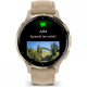 Смарт-годинник Garmin Venu3S Soft Gold S.Steel Bezel w.French GrayCase and Leather Band (010-02785-55)