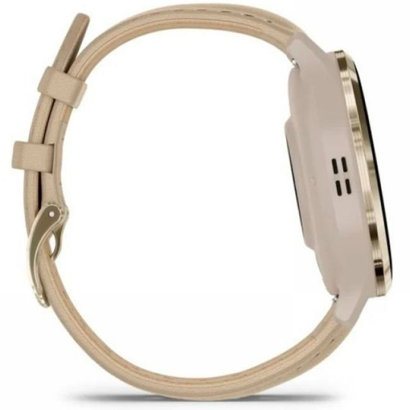 Смарт-годинник Garmin Venu3S Soft Gold S.Steel Bezel w.French GrayCase and Leather Band (010-02785-55)