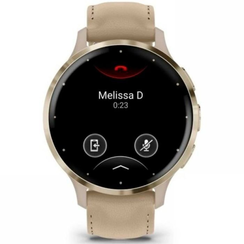 Смарт-годинник Garmin Venu3S Soft Gold S.Steel Bezel w.French GrayCase and Leather Band (010-02785-55)