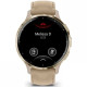 Смарт-годинник Garmin Venu3S Soft Gold S.Steel Bezel w.French GrayCase and Leather Band (010-02785-55)