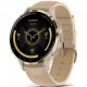 Смарт-годинник Garmin Venu3S Soft Gold S.Steel Bezel w.French GrayCase and Leather Band (010-02785-55)