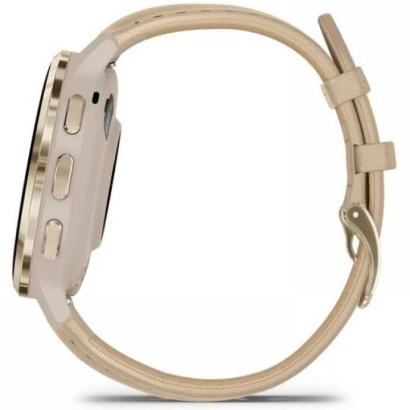 Смарт-годинник Garmin Venu3S Soft Gold S.Steel Bezel w.French GrayCase and Leather Band (010-02785-55)