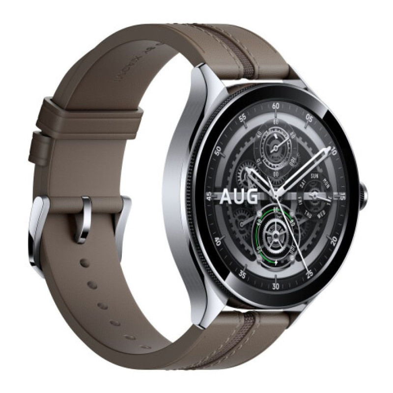Смарт-годинник Xiaomi Watch 2 Pro Bluetooth Silver Case with Brown Leather Strap (BHR7216GL)