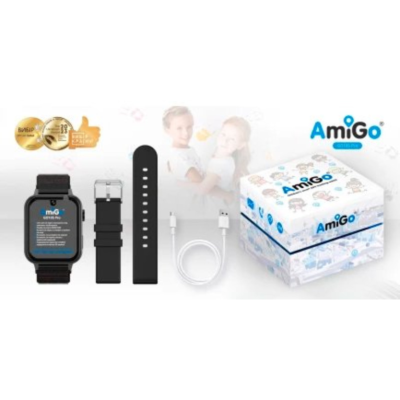 Дитячий смарт-годинник AmiGo GO10S Pro Wifi Black