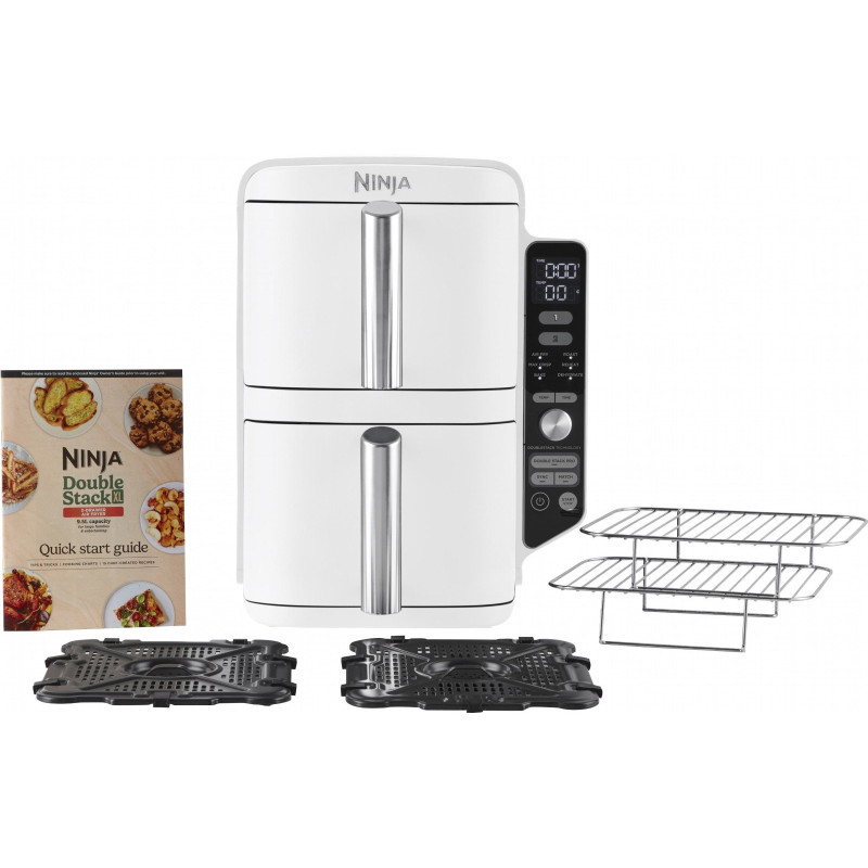 Мультифір Ninja Double Stack XL 2-рівня повітряний фритюрник 9,5 л (SL400EUWH)