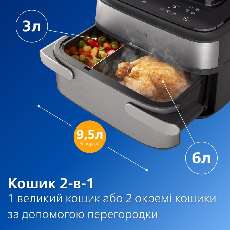 Мультипіч Philips Ovi Dual SteamFry NA565/02
