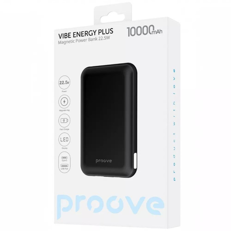 УМБ Proove Vibe Energy Plus 22.5W 10000mAh Black (PBVE15012203)