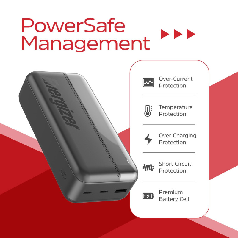 УМБ Energizer UE30050C 30000mAh 15W USB-C black