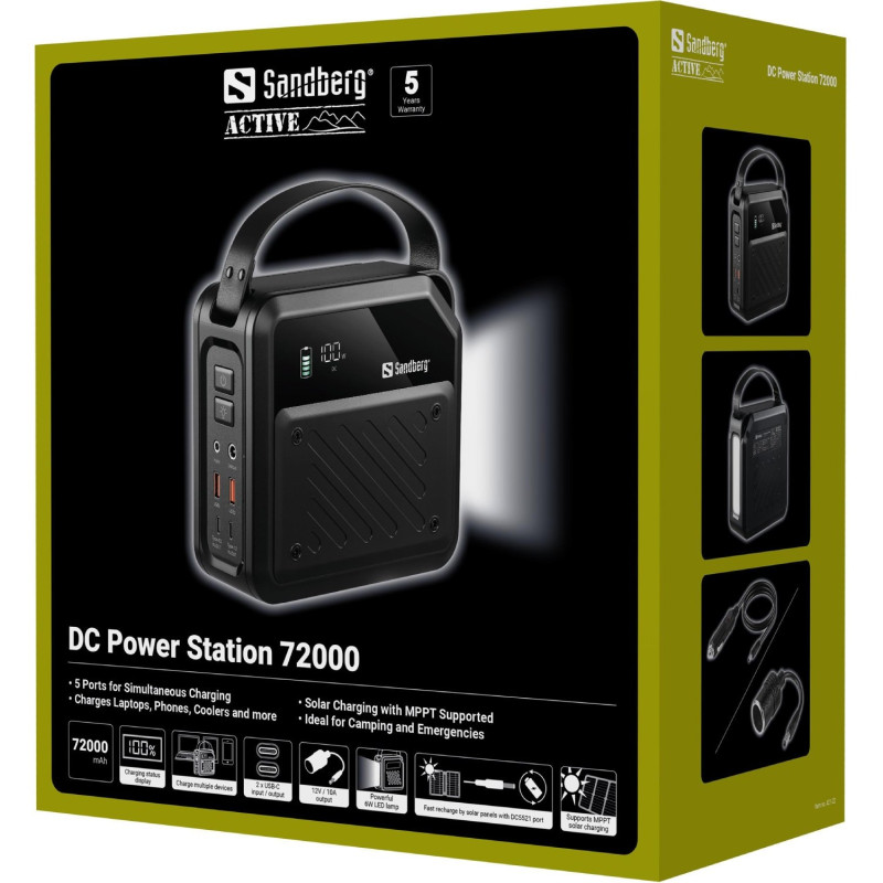 УМБ Sandberg DC Power Station 72000mAh Black (421-22)
