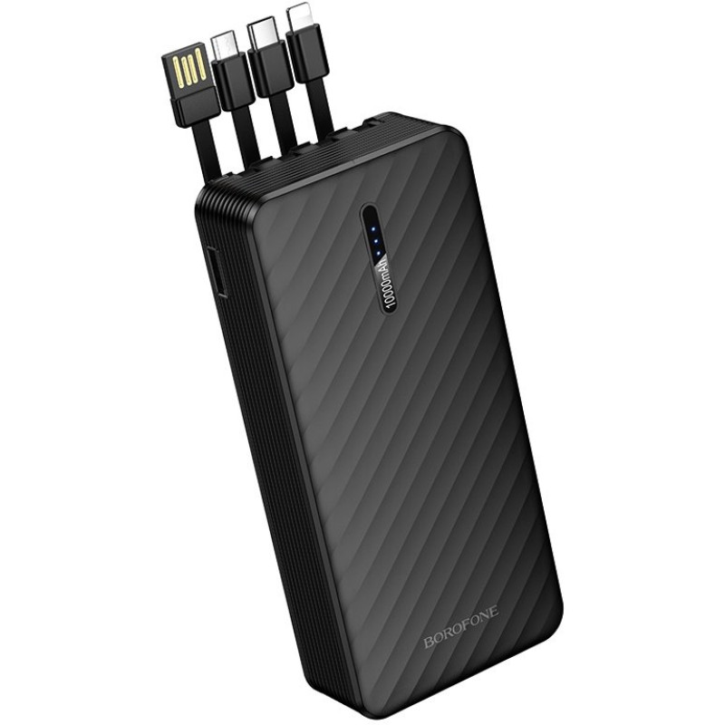 УМБ Borofone BJ84A 20000 mAh with four cables Black