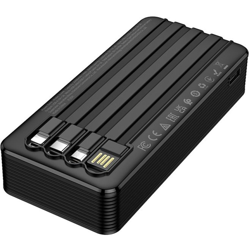 УМБ Borofone BJ84A 20000 mAh with four cables Black
