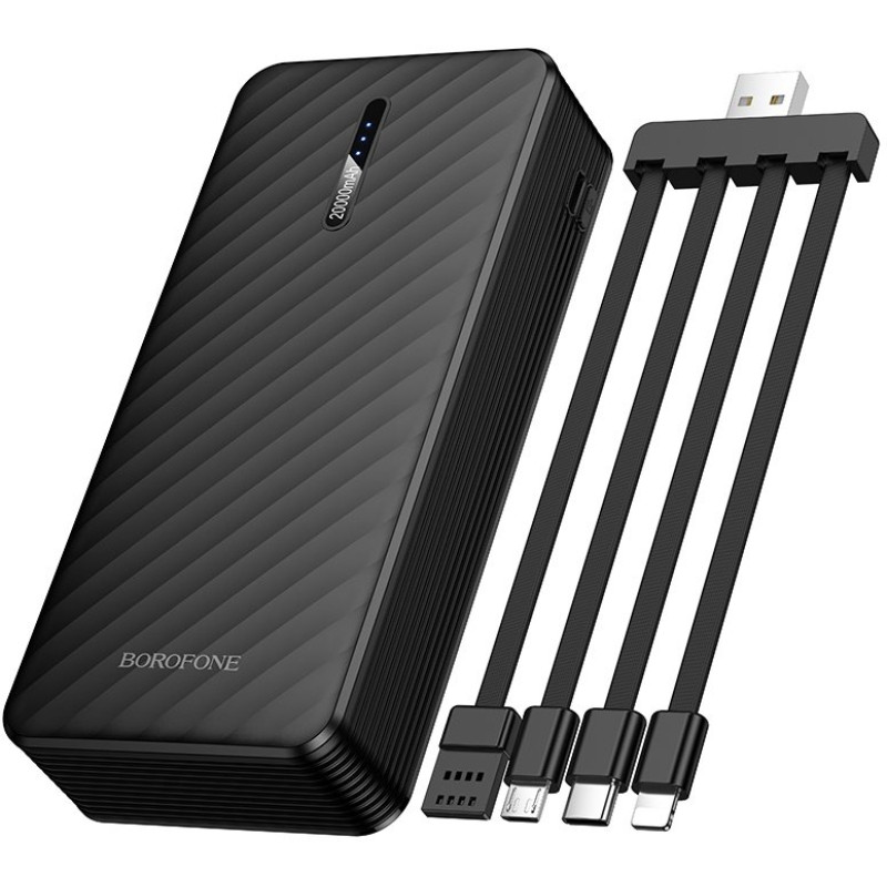 УМБ Borofone BJ84A 20000 mAh with four cables Black