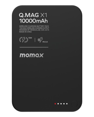 УМБ MOMAX 10000MAH Q.MAG X1 BLACK (IP117AD)