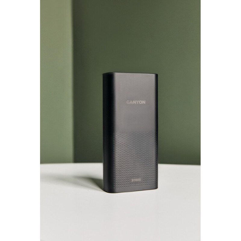 УМБ Canyon 20000mAh, Input 5V/2A, Output 5V/2.1A(Max), Black (CNE-CPB2001B)