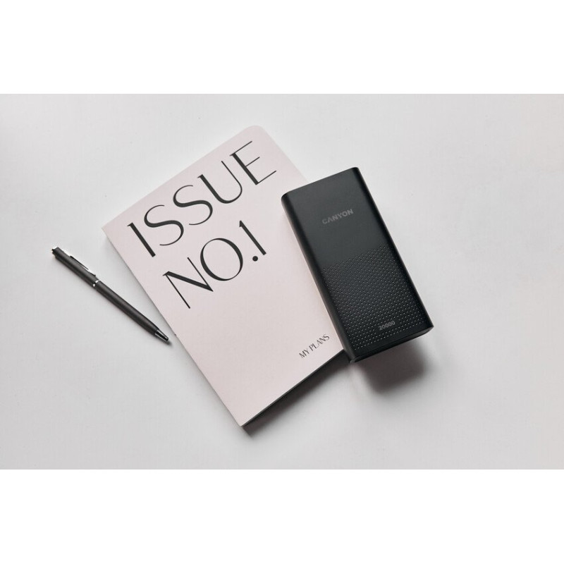 УМБ Canyon 20000mAh, Input 5V/2A, Output 5V/2.1A(Max), Black (CNE-CPB2001B)