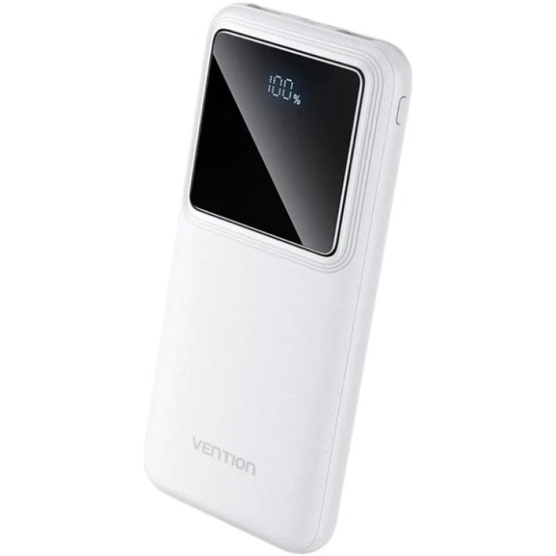 УМБ Vention 10000mAh 22.5W 3A PD, QC/3.0, LED Display, White (FHKW0)