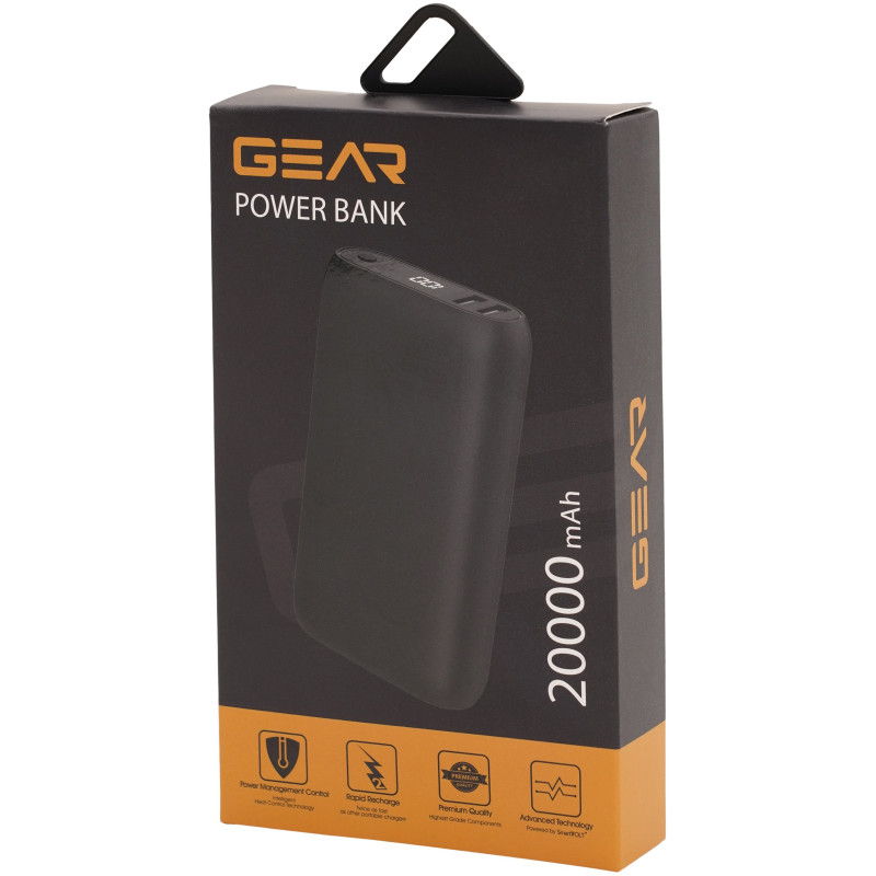 УМБ GEAR 20000mAh, PD/22.5W, black (WP952P)