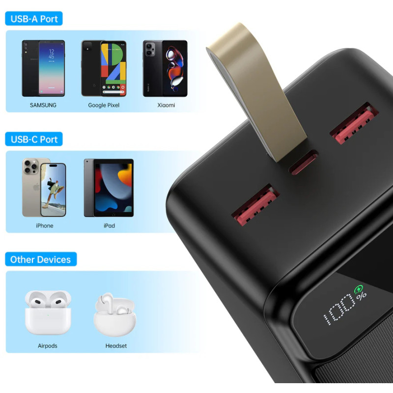 УМБ Choetech PD22.5W Digital B731 40000mAh Black