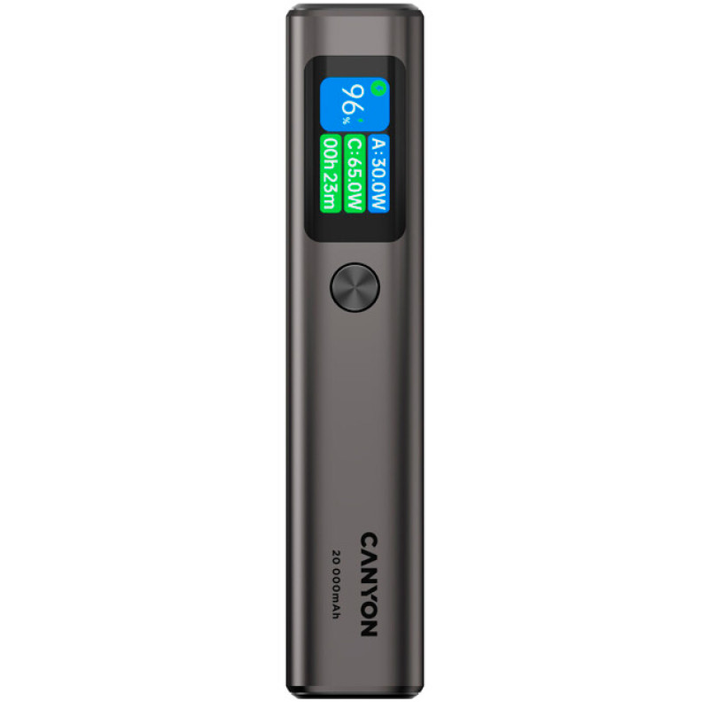 УМБ Canyon 20000mAh OnPower 230 TFT PD/130W Dark Grey (CNS-CPB230DG)