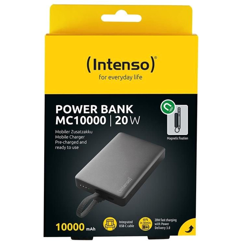 УМБ Intenso MC10000 10000mAh PD/20W MAG Grey (7340034)