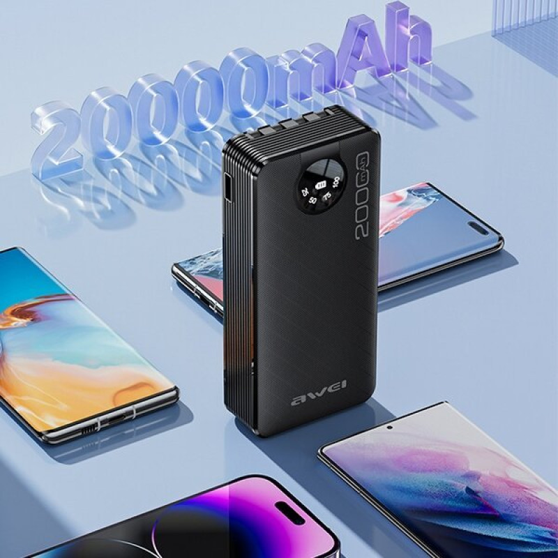 УМБ Awei P134K 20000mAh 4  in 1 Black