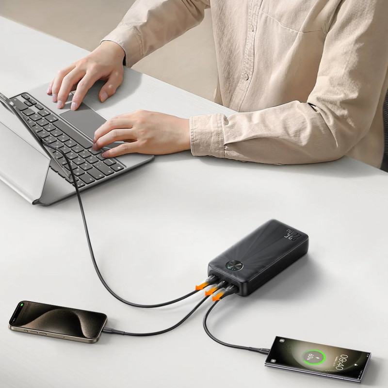 УМБ JOYROOM 20000mAh 22,5W PD, QC/3.0, 2*USB-A, USB-C In/Out Black (JR-PBF16)