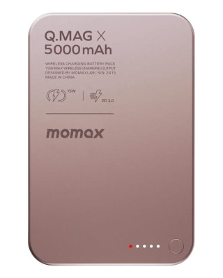 УМБ MOMAX 5000MAH Q.MAG X PINK (IP116AP)