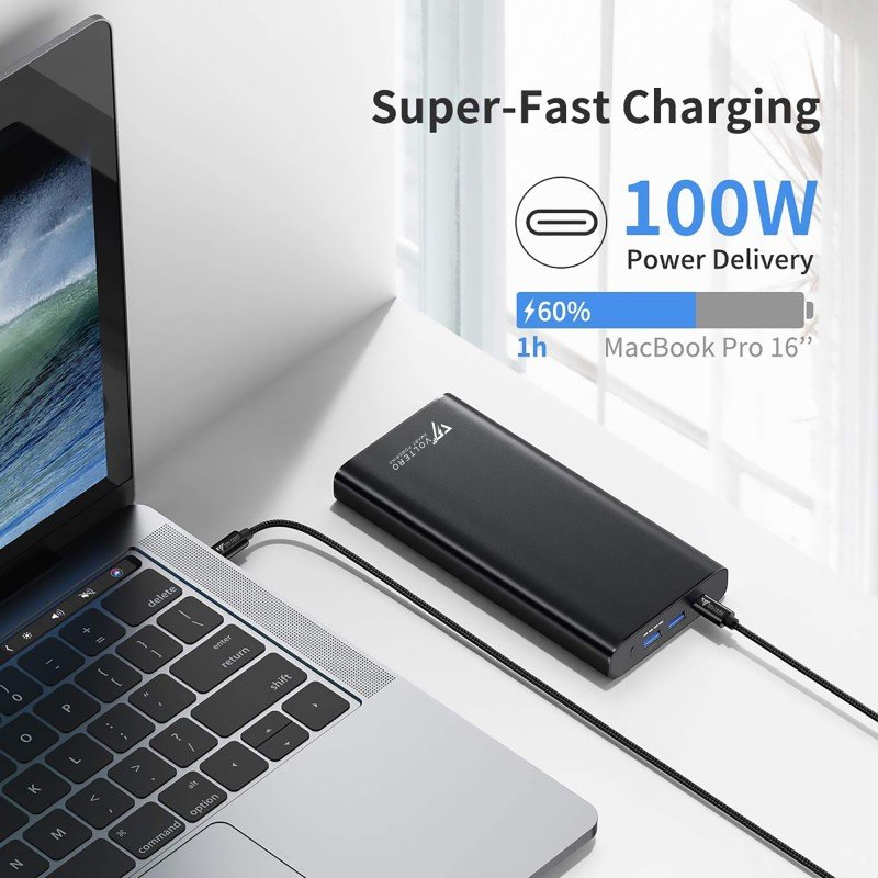 УМБ Voltero 26800mAh S25 PD/100W QC/3.0/18W USB-C, USB-A*2 (6090525828894)