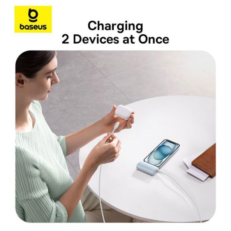 УМБ Baseus Compact 4900mAh 20W Type-C, White (PPWC05T) (P10068302212-00)