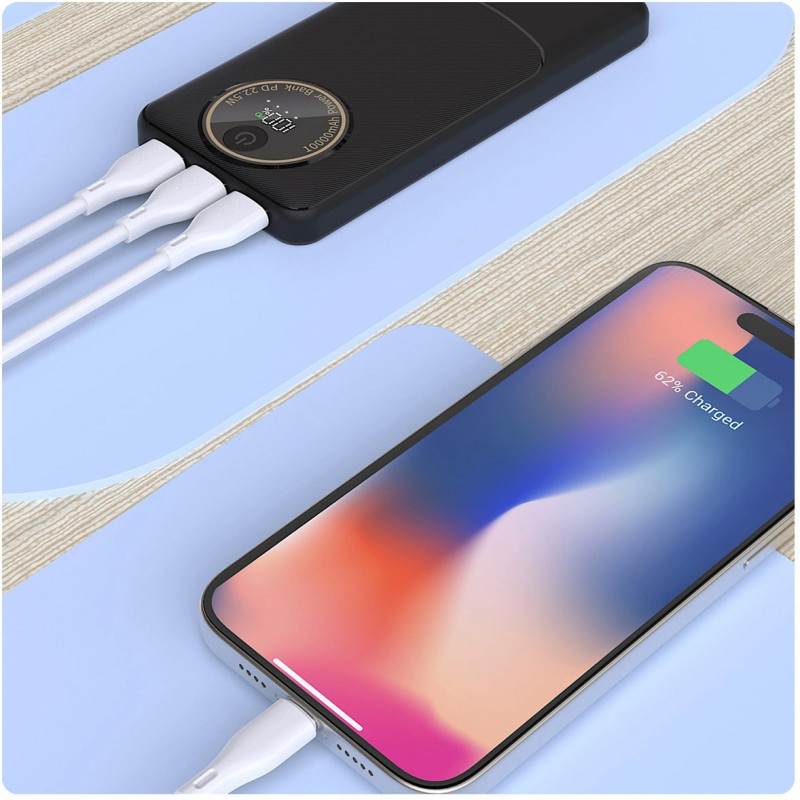 УМБ Dudao K12Pro 20000mAh 22.5W PD LED Cluster Black UA UCRF