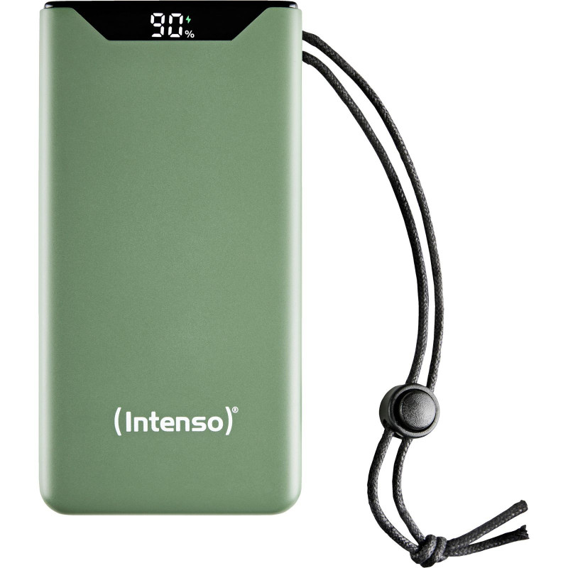 УМБ Intenso F20000 Green, 20000 mAh, 20 Вт, 1xType-C (PD3.0) / 1xUSB (QC3.0), цифровий LED дисплей (7332057)